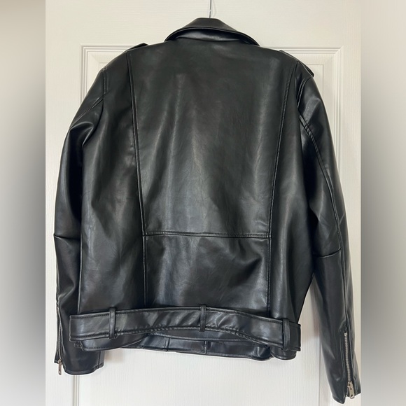 Princess Polly Black Faux Leather Jacket - Picture 9 of 10